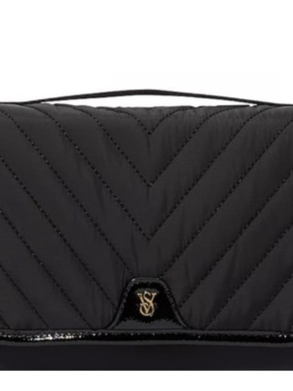 Victoria's Secret Black V Hanging Makeup Bag NWT